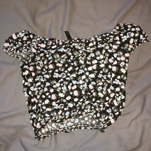 Off the shoulder crop top